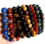 Prachtige armbanden met echte mineralen 9x, Ophalen of Verzenden, Zo goed als nieuw, Blauw, Overige materialen