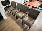 4 Luxe eetkamerstoelen - Taupe, Huis en Inrichting, Stoelen, Ophalen, Overige materialen, Overige kleuren, Zo goed als nieuw
