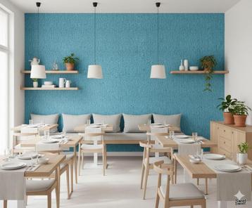 14300 vintage jute look behang blauw retro naturel swiet beschikbaar voor biedingen