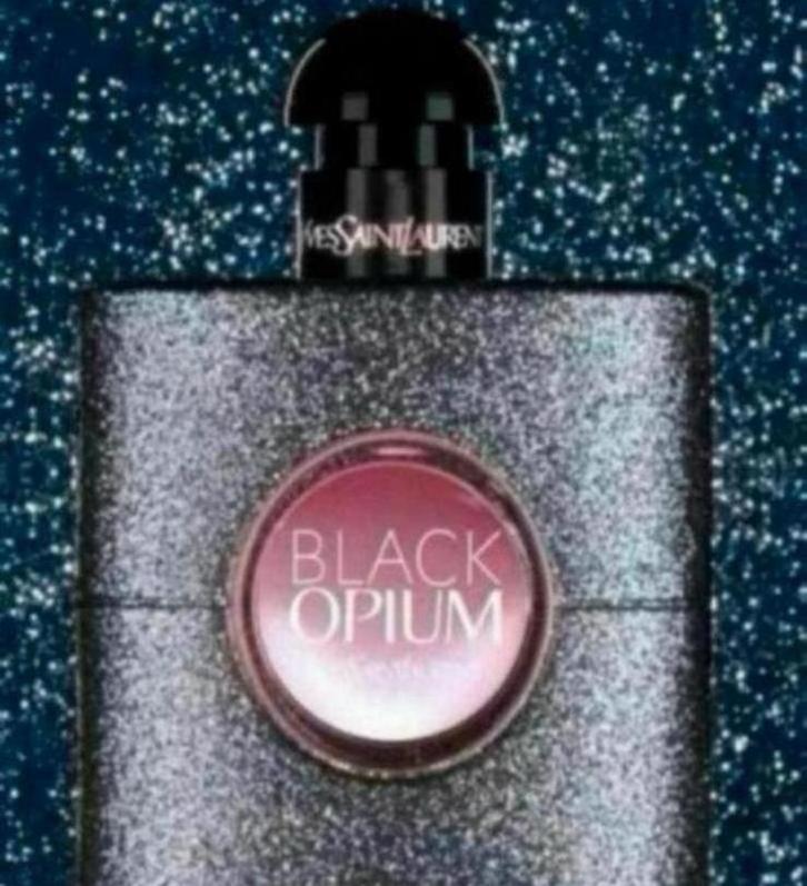 Yves Saint Laurent Black Opium miniatuur edp, glitter7,5 ml,, Verzamelen, Parfumverzamelingen, Nieuw, Miniatuur, Gevuld, Ophalen of Verzenden