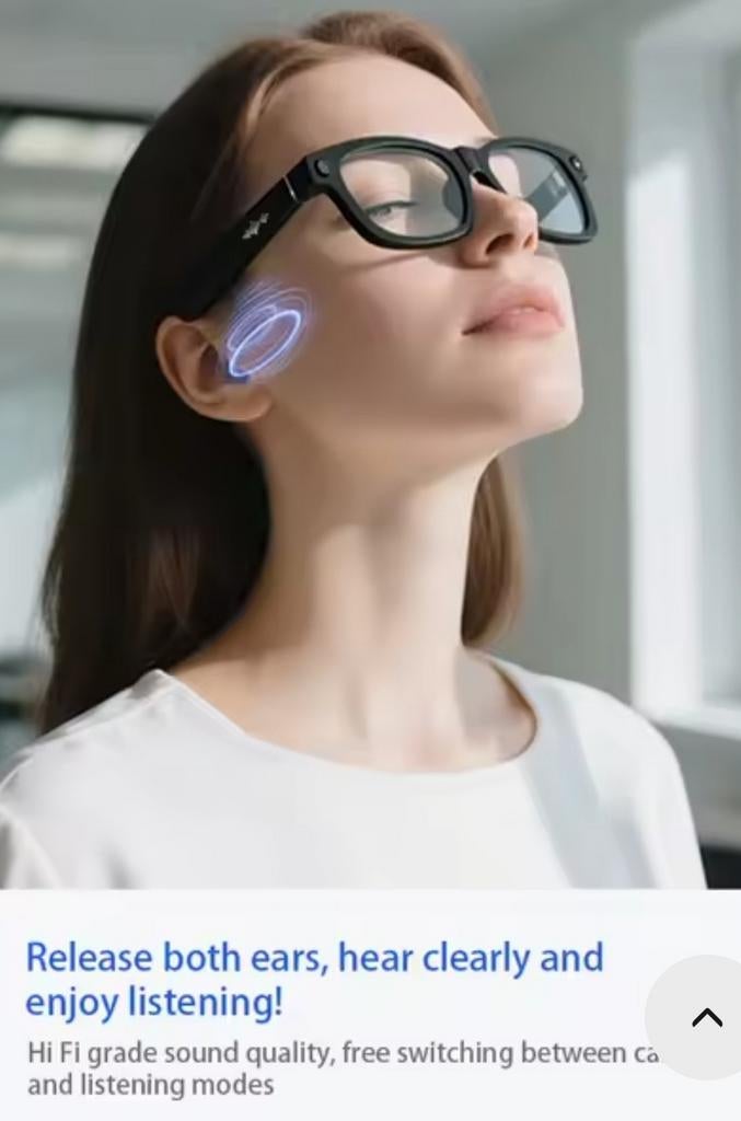 Umnyye ochki Blackview BV100 s Bluetooth, Overige merken, Zonnebril, Zwart, Nieuw