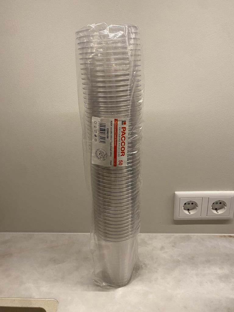 Smoothiebekers plastic 400ml - 50 stuks, Ophalen of Verzenden, Nieuw, Feestartikel, Overige