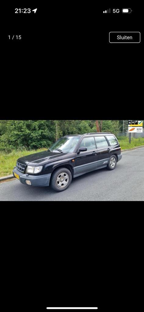 Subaru Forester 2.0 92KW 1999 Zwart, Auto's, Subaru, Particulier, Forester, Benzine, SUV of Terreinwagen, Handgeschakeld, Origineel Nederlands