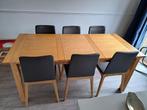 Marks & Spencer Oak Dining Table Extendable & 6 Chairs, Oak Extendable table, 4 tot 6 stoelen, Zo goed als nieuw, Ophalen