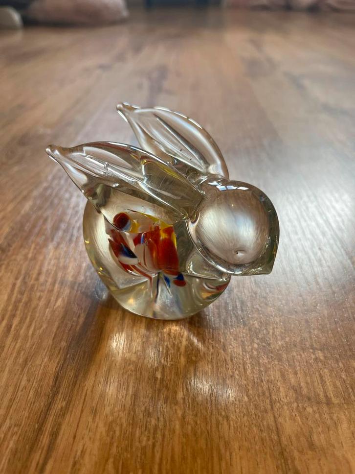 Glazen Konijn Decoratie - Kleurrijk, Antiek en Kunst, Antiek | Glas en Kristal, Ophalen of Verzenden