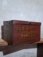 Oud antiek kruideniers winkelblik Keg's koffie Zaandam blik, Ophalen of Verzenden, Gebruikt, Koffie, Overige merken