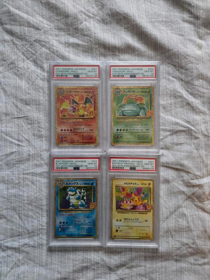 Pokémon 25th Anniversary Set - PSA 10, Hobby en Vrije tijd, Verzamelkaartspellen | Pokémon, Zo goed als nieuw, Ophalen of Verzenden