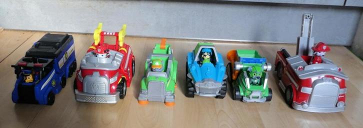 Paw Patrol Brandweerauto, Rex's Dinosaur 6 st, Kinderen en Baby's, Speelgoed | Speelgoedvoertuigen, Zo goed als nieuw, Ophalen of Verzenden