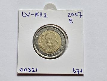2-euromunt Spanje (E) 2007 Koers LV-K8.2 beschikbaar voor biedingen