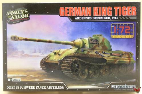 ROWASP | Forces of Valor 1/72 German King Tiger Ardennes Dec, Hobby en Vrije tijd, Modelbouw | Auto's en Voertuigen, Nieuw, Tank