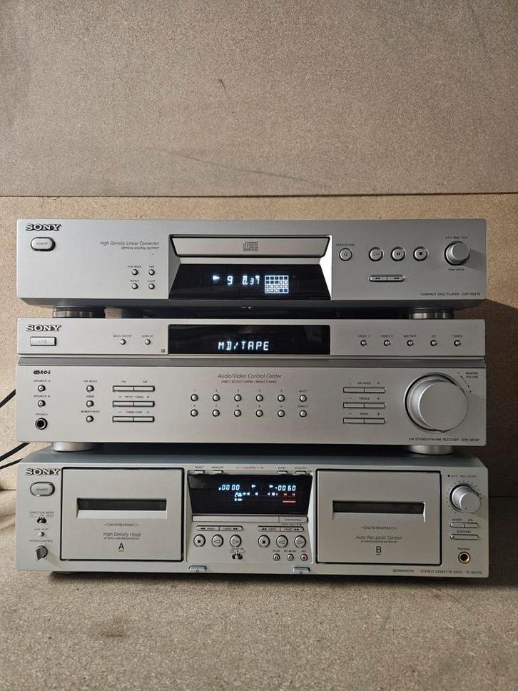 SONY SET in onberispelijke staat !, Audio, Tv en Foto, Stereo-sets, Zo goed als nieuw, Cassettedeck, Sony, Ophalen