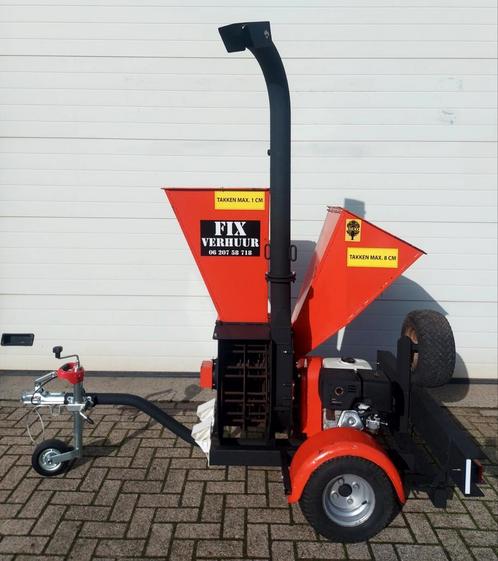 Takkenversnipperaar hakselaar Honda GX340 op aanhanger, Tuin en Terras, Overige Tuin en Terras, Gebruikt, Ophalen