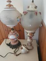 Vintage Tafellampen met Bloemmotief, Huis en Inrichting, Lampen | Vloerlampen, Ophalen, Gebruikt, Vintage, 150 tot 200 cm