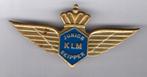 Junior KLM Skipper koper broche ( J_063 ), Verzenden, Zo goed als nieuw, Transport, Speldje of Pin