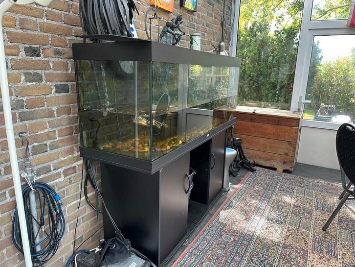 Groot Juwel aquarium met onderkast en zgan pomp, Dieren en Toebehoren, Reptielen en Amfibieën | Toebehoren, Gebruikt, Ophalen