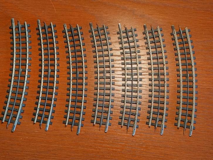 Trix Express 4314 - Gebogen rails R1 (7x), Hobby en Vrije tijd, Modeltreinen | H0, Gebruikt, Rails, Gelijkstroom, Trix, Ophalen of Verzenden