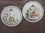 Set antieke Victoriaanse bisque porseleinen wand plaque €395, Antiek en Kunst, Ophalen of Verzenden