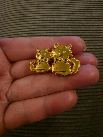 Vintage broche kat poes  beschikbaar voor biedingen