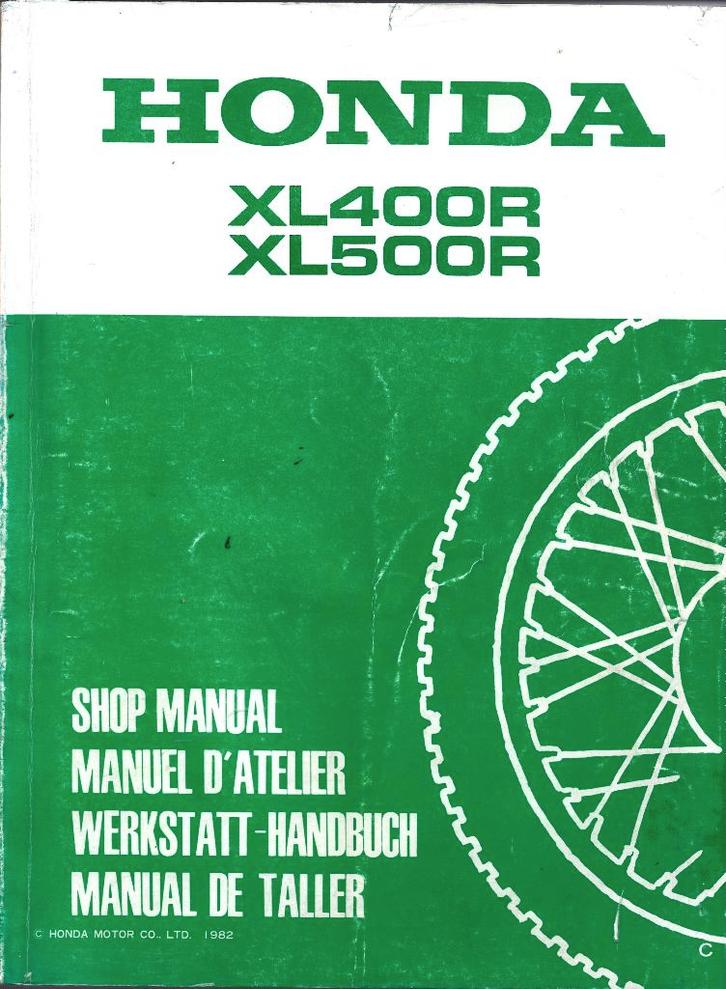 Honda XL400 R XL500 R Addendum shop manual (1435z), Motoren, Handleidingen en Instructieboekjes, Honda, Ophalen of Verzenden