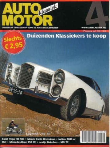 AMK 4 2003 : Facel Vega HK500 - Mercedes Benz 250CE - MG beschikbaar voor biedingen