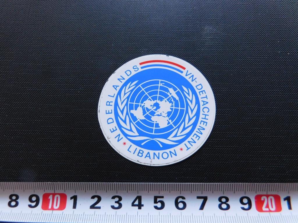 sticker Leger Nederlands VN - Detachement  Libanon, Verzamelen, Ophalen, Zo goed als nieuw