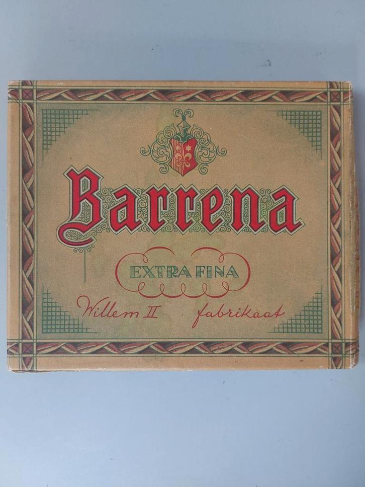 Barrena Willem II Sigarendoosje, Verzamelen, Rookartikelen, Aanstekers en Luciferdoosjes, Gebruikt, Tabaksdoos of Verpakking, Ophalen of Verzenden