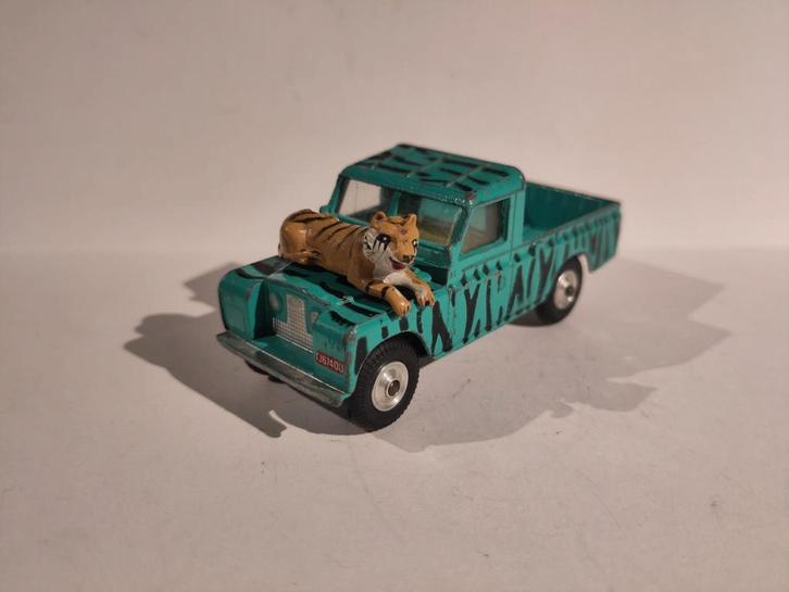 Corgi Toys GS 7 Land Rover Series 2 109 Daktari + tijger, Hobby en Vrije tijd, Modelauto's | 1:43, Gebruikt, Auto, Corgi, Ophalen of Verzenden
