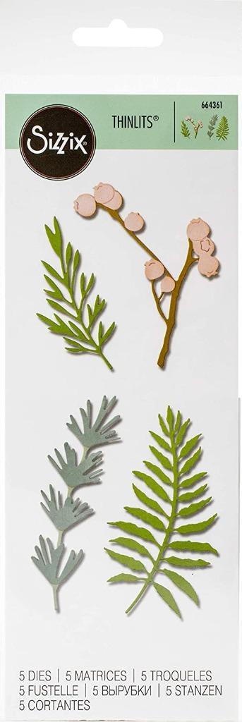 Sizzix Thinlits Die Set 5PK - Natural Leaves 662543. beschikbaar voor biedingen