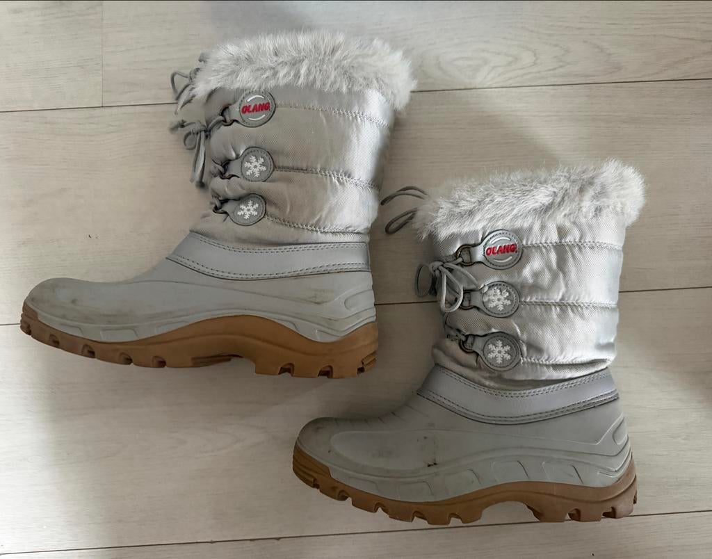 Olang Grijze Snowboots Dames - Maat 38, Snowboots, Ophalen of Verzenden, Grijs, Gedragen