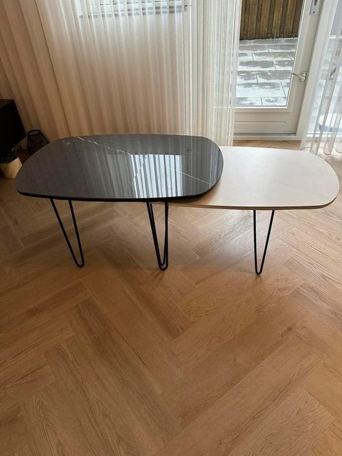 Echt keramisch salontafelset, Huis en Inrichting, Tafels | Salontafels, Zo goed als nieuw, Minder dan 50 cm, 50 tot 100 cm, 100 tot 150 cm