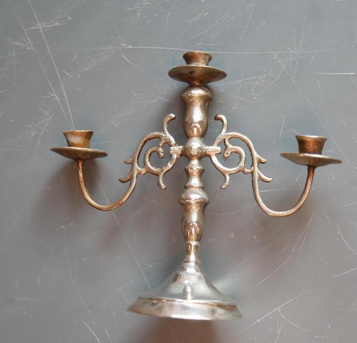 miniatuur zilveren kandelaar, Antiek en Kunst, Antiek | Goud en Zilver, Zilver, Ophalen of Verzenden