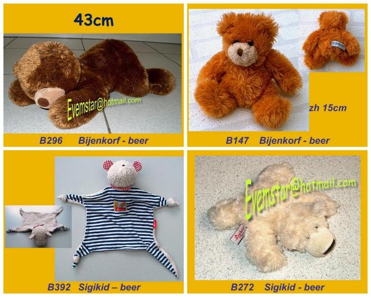 Beer beertje Bijenkorf Sigikid, Kinderen en Baby's, Speelgoed | Knuffels en Pluche, Zo goed als nieuw, Beer, Ophalen
