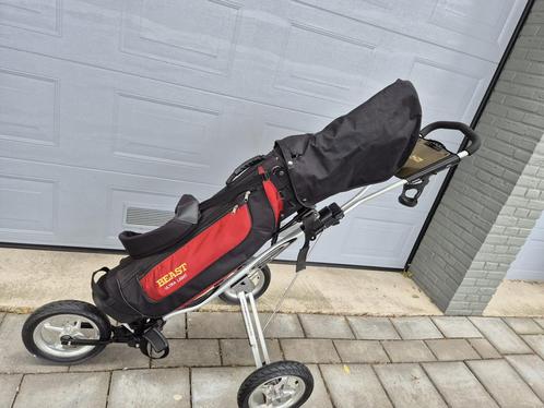 golfkarretje: Bag boy. Met golfclubs, Sport en Fitness, Golf, Zo goed als nieuw, Set, Overige merken, Ophalen of Verzenden