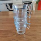 Set van 4 theeglazen, Huis en Inrichting, Keuken | Servies, Glas of Glazen, Ophalen of Verzenden, Effen, Glas