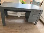 WOOOD bureau Dennis grenen antracietgrijs, Huis en Inrichting, Bureaus, Ophalen, Gebruikt, Bureau