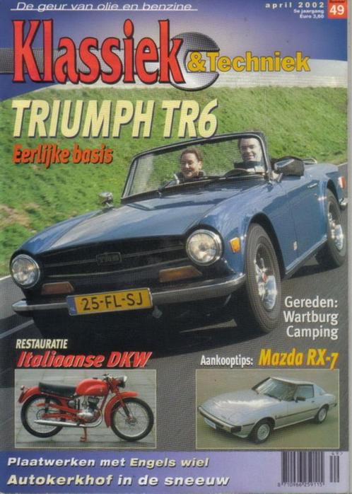 Klassiek & Techniek 49 2002 : Triumph TR6 - Mazda RX7 - DKW, Boeken, Auto's | Folders en Tijdschriften, Gelezen, Algemeen, Ophalen of Verzenden