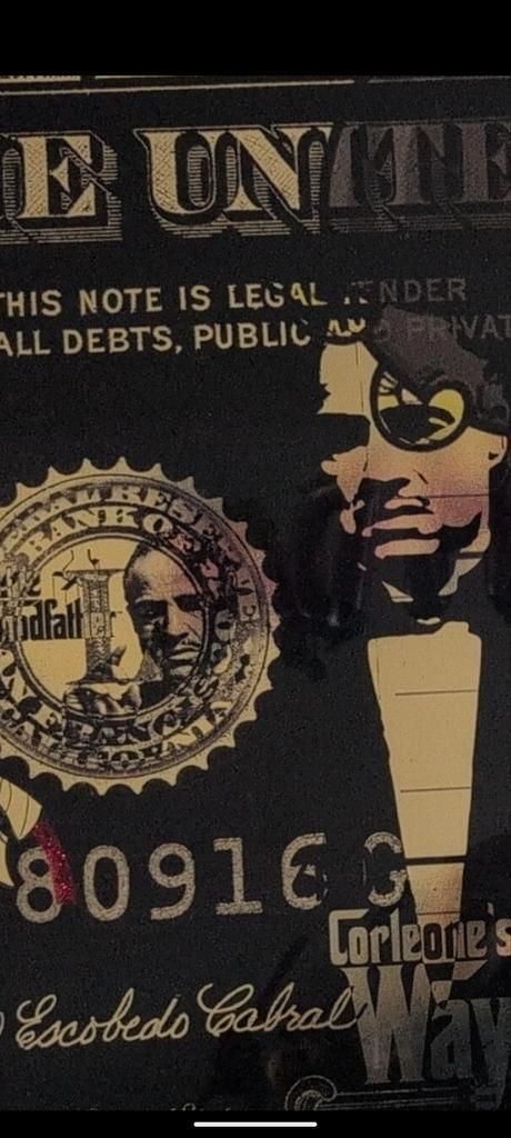 Van Apple Art - Godfather/Scarface - Unieke Kans!, Antiek en Kunst, Kunst | Schilderijen | Abstract, Ophalen