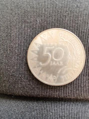 50  zilveren gulden munt 1987 / Koningin Beatrix beschikbaar voor biedingen