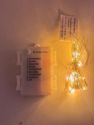 LED Kerstverlichting op 3x AAA batterij met 9 standen + 6h beschikbaar voor biedingen