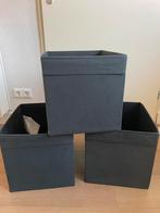 3 Zwarte IKEA Drona opbergbox 3 halen 2 betalen, Ophalen, Zo goed als nieuw, Minder dan 50 cm
