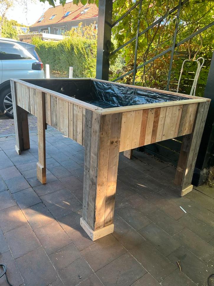 Plantenbak/Moestuin op Maat - Gerecycled Hout, Tuin en Terras, Bloembakken en Plantenbakken, Nieuw, Hout, Binnen, Balkon, Tuin