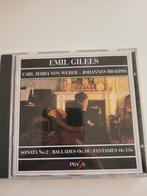 Emil Gilels - Weber & Brahms CD, Ophalen of Verzenden, Romantiek, Zo goed als nieuw, Kamermuziek