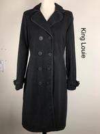 King Louie Trenchcoat  {mt: 40} 7630-27,7, Maat 38/40 (M), Zwart, Ophalen of Verzenden, Zo goed als nieuw