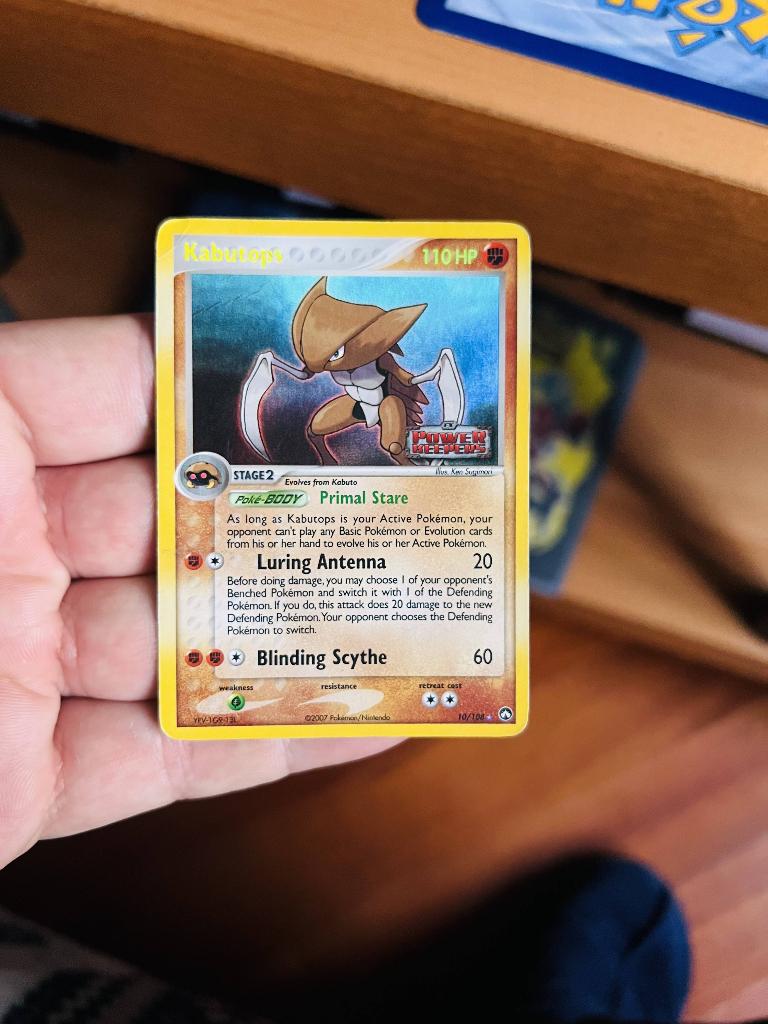 Kabutops 10/108 Reverse Holo Stamped Ex Power Keepers, Ophalen of Verzenden, Zo goed als nieuw, Losse kaart, Foil