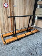 Glas bok tweezijdig hout staal 240x75, Doe-het-zelf en Verbouw, Ophalen, Gebruikt, Glas in lood, 160 cm of meer