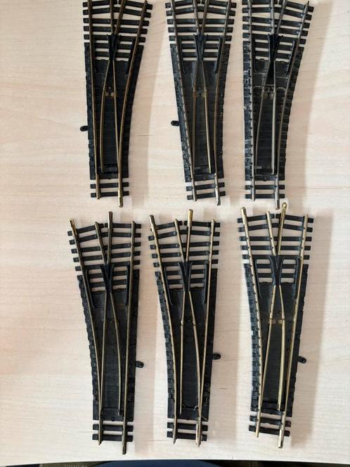 Fleischmann6044 rechte wissels links en rechts, Hobby en Vrije tijd, Modeltreinen | H0, Gebruikt, Rails, Gelijkstroom, Fleischmann