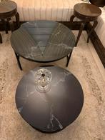 Zwarte salontafels (2 stuks), Huis en Inrichting, Ophalen, 50 tot 100 cm, Rond, 50 tot 100 cm