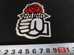 sticker Politiek PVDA  logo hand met Roos, Verzamelen, Ophalen, Zo goed als nieuw, Bedrijf of Vereniging