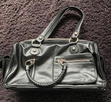 MANGO (MNG) leren handtas zwart, nieuw beschikbaar voor biedingen