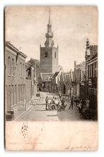 Overschie bij Rotterdam, Nieuwe Kerk en Dorpsstraat, Ophalen of Verzenden, Voor 1920, Gelopen, Zuid-Holland
